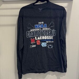 Champion Dark Gray Long Sleeve NCAA Championship Lacrosse Tee